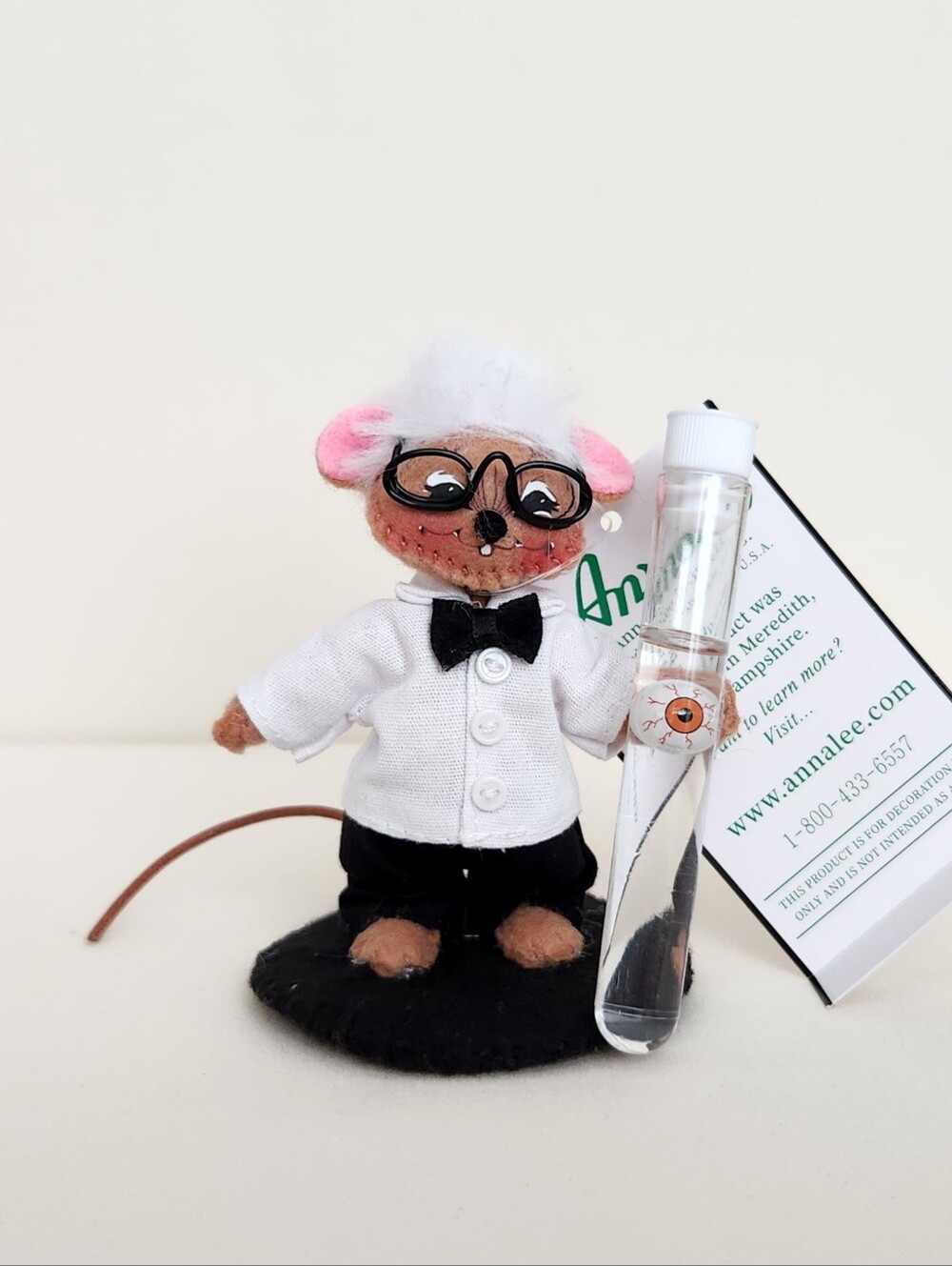 Annalee 3" Mad Scientist Mouse Halloween Doll, New w/ Tag, 310424